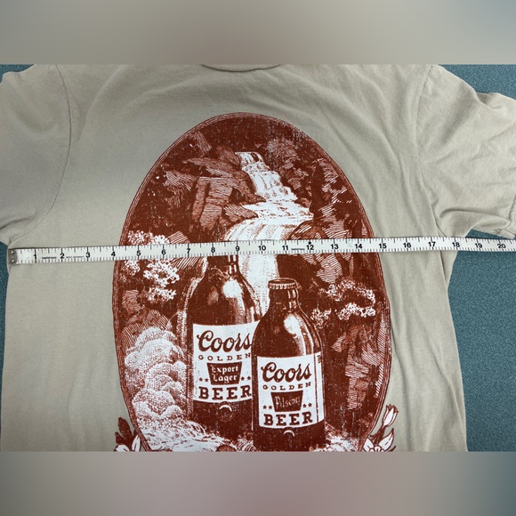 Coors Banquet Beer T-Shirt Women’s Med Tan - Picture 4 of 7